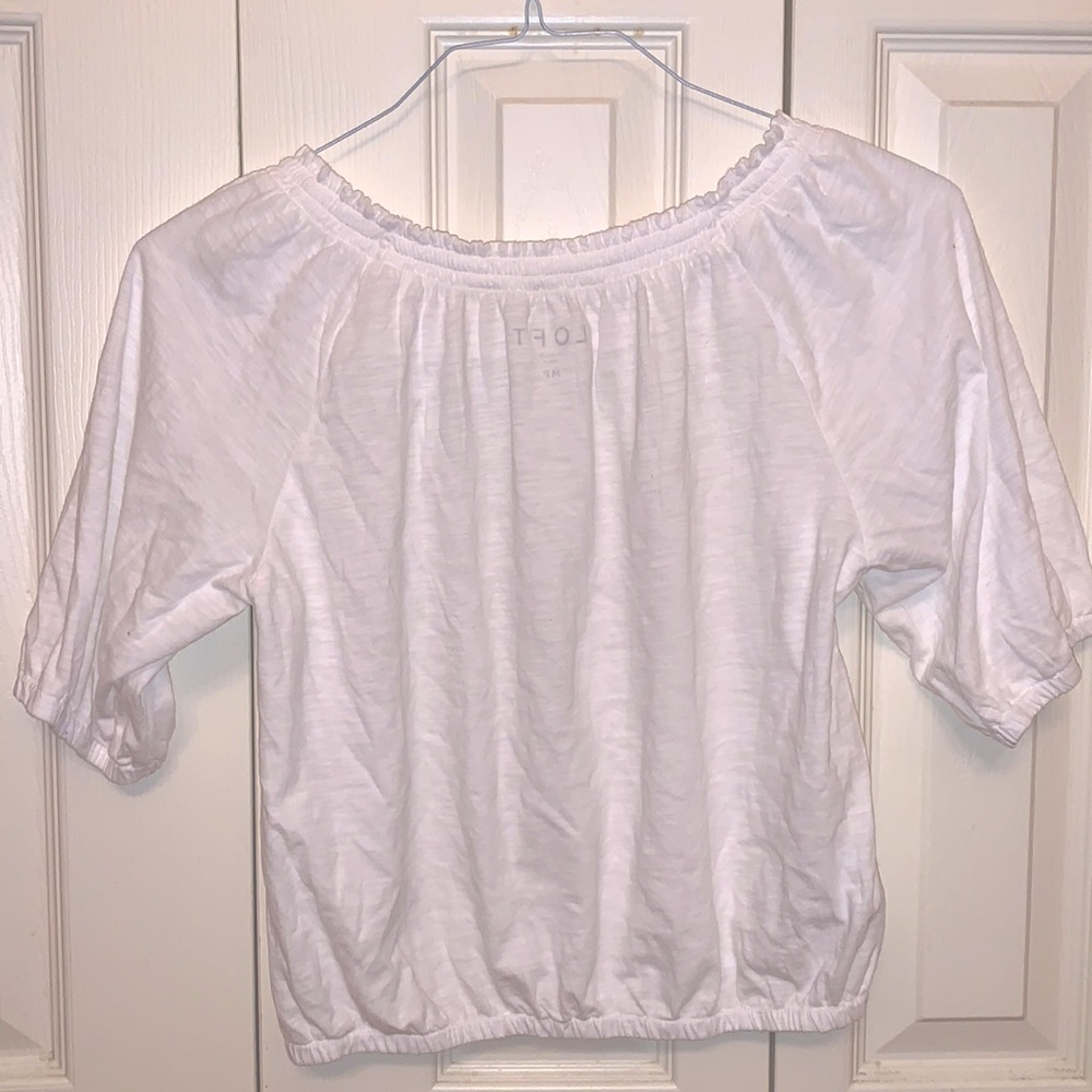 New with tags.  Loft white shirt.